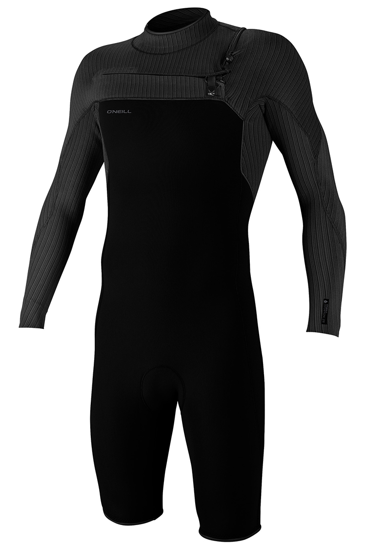 Oneill Hyperfreak 2mm Chest Zip L/S Spring WETSUIT BLACK 2025