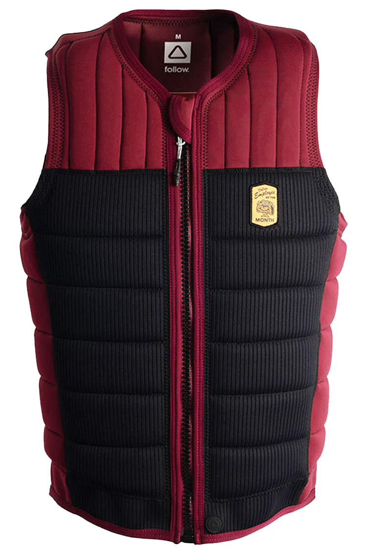 Follow Employee Of The Month Wakeboard Impact Vest Black Maroon 2023