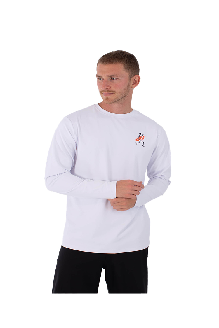 HURLEY RASH REGULAR FLAMENGUE LS Lycra WHITE LS Inches 2026