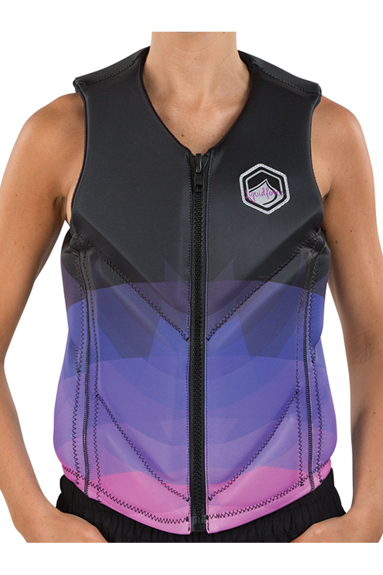 Liquid Force Happy Hour Comp Impact Vest Black/Purple 2018