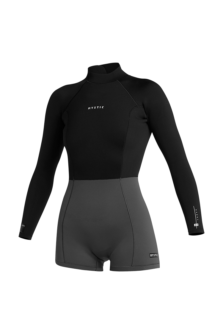 Mystic Lunar Women Longarm Shorty 2/2mm Bzip black 2024 Mystic Lunar Women Longarm Shorty 2/2mm Bzip black 2024