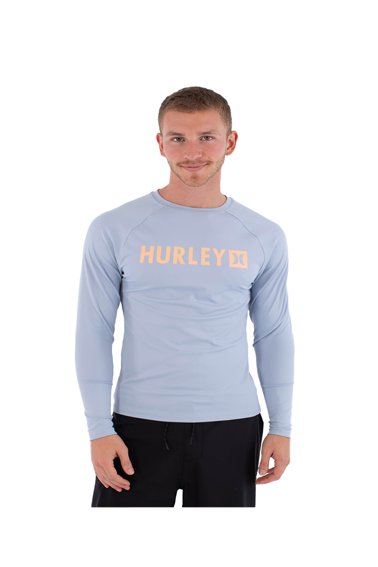 HURLEY RASH SLIM FIT BOX LS Lycra TURQUOISE LS Inches 2026