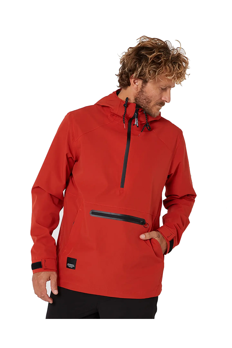 FOLLOW SPRAY ANORAK DIRTY RED MENS 2024 FOLLOW SPRAY ANORAK DIRTY RED MENS 2024