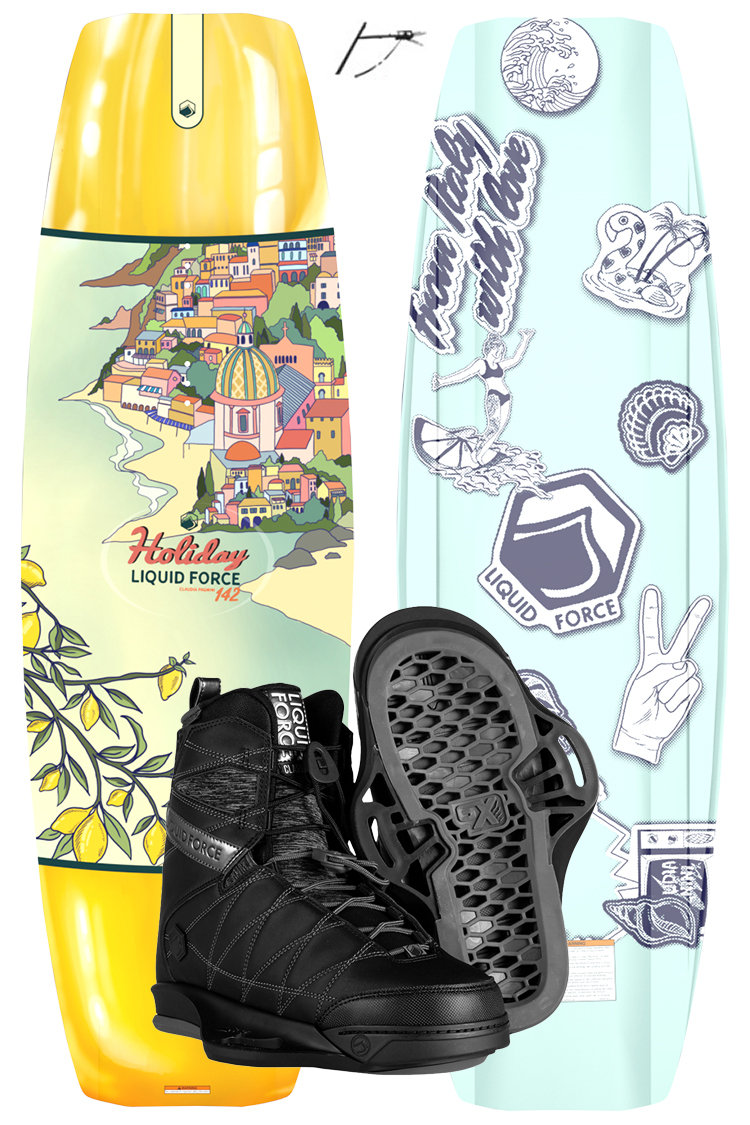 Liquid Force Liquid Force Holiday 134cm 2024 plus Classic WAKEBOARDSET 2024