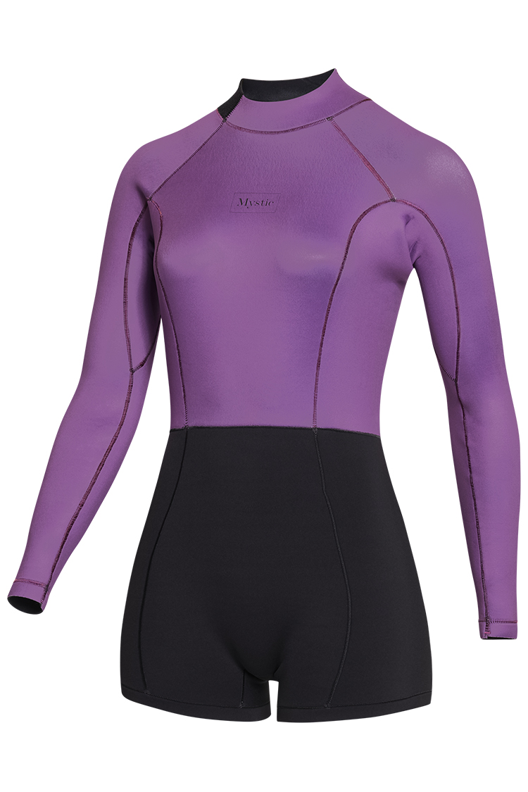 Mystic Lunar Women Longarm Shorty 2/2mm Bzip Sunset Purple 2023