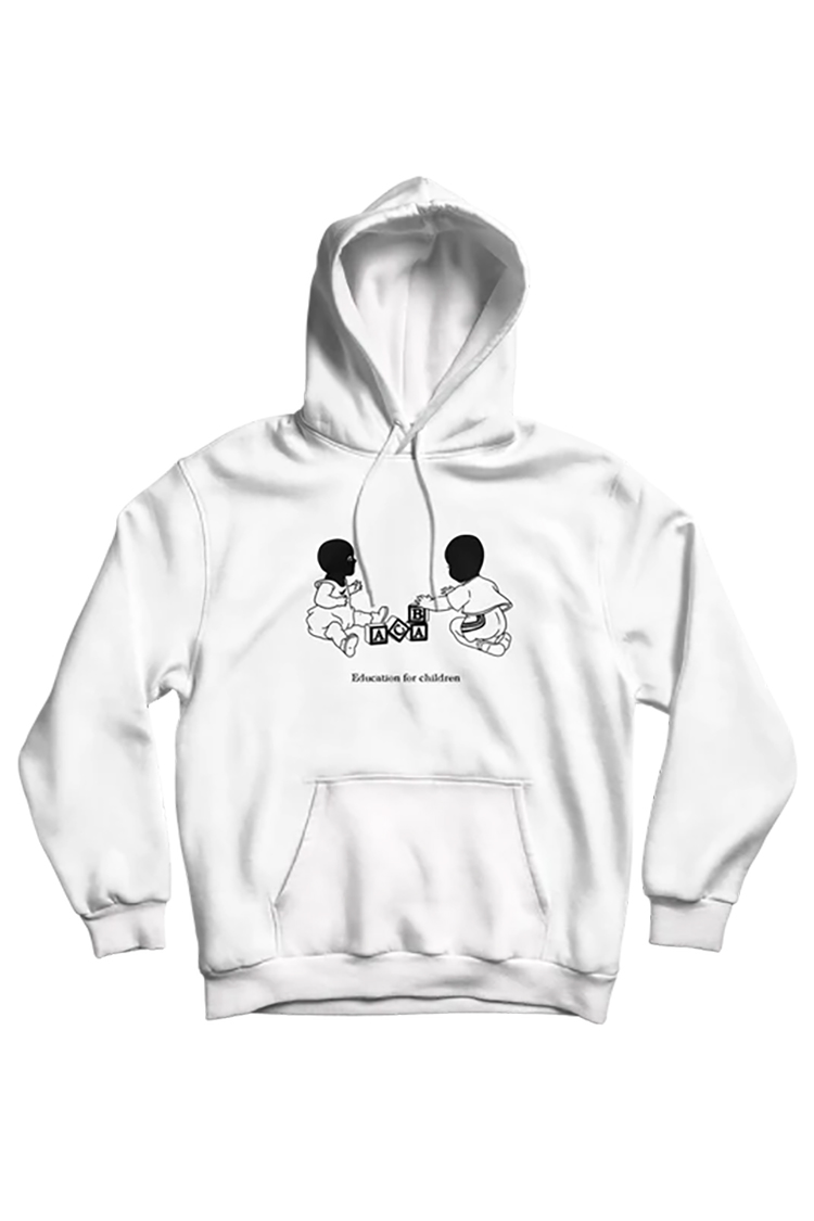 SIN AND REPEAT EDUCATION FOR CHILDREN HOODIE Weiss 2025