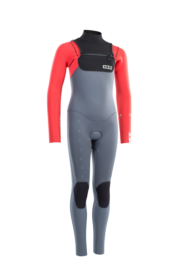 ION Wetsuit Capture 5/4 Front Zip junior Neoprenanzug steelblueredblack