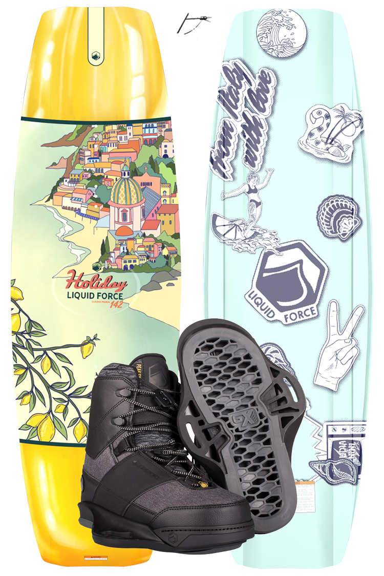 Liquid Force Liquid Force Holiday 134cm 2024 plus Peak 6x WAKEBOARDSET 2024