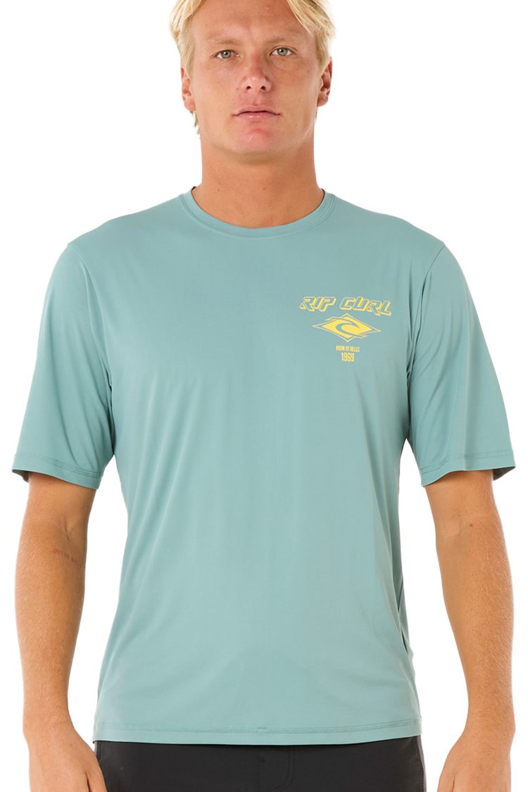 Rip Curl ICONS SURFLITE UPF S/S BLUE LAGOON RASH VEST 2025