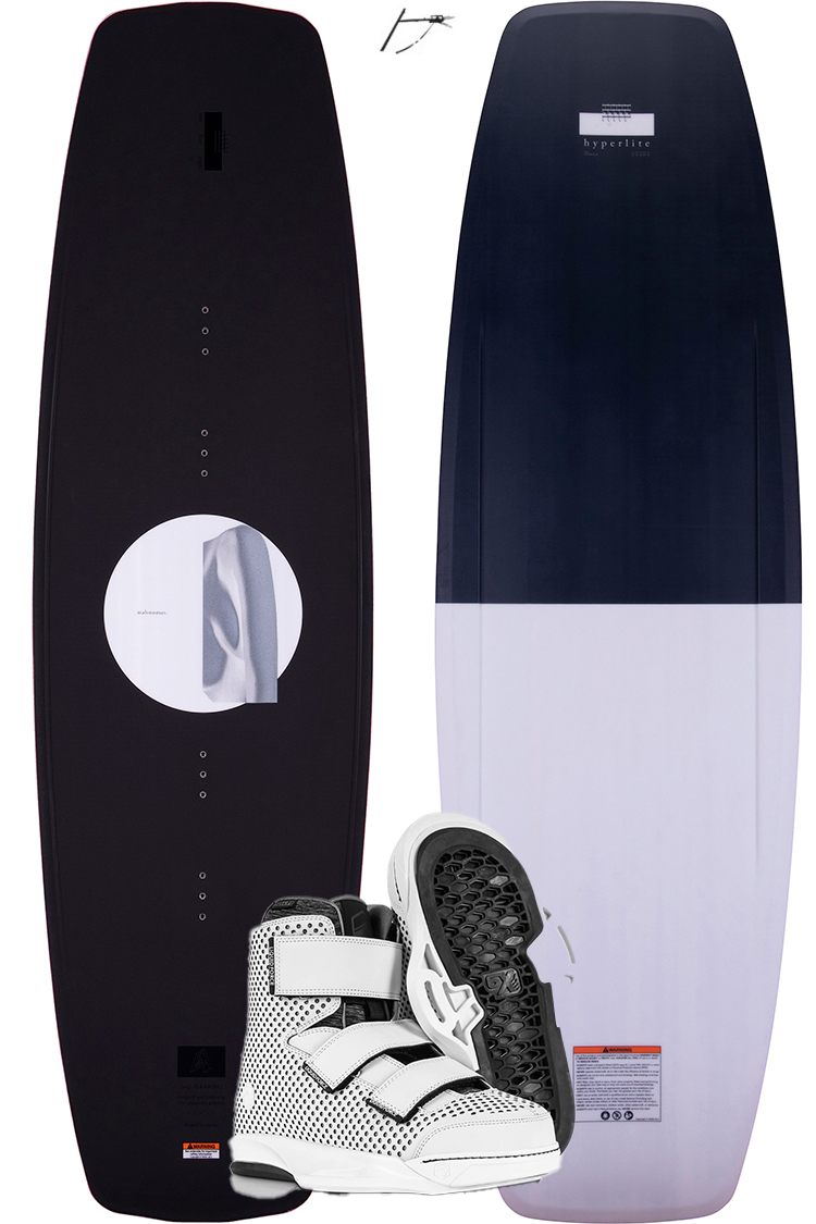Hyperlite PLEASURE 2022 148cm plus HOOK 6X WHITE WAKEBOARDSET 2023