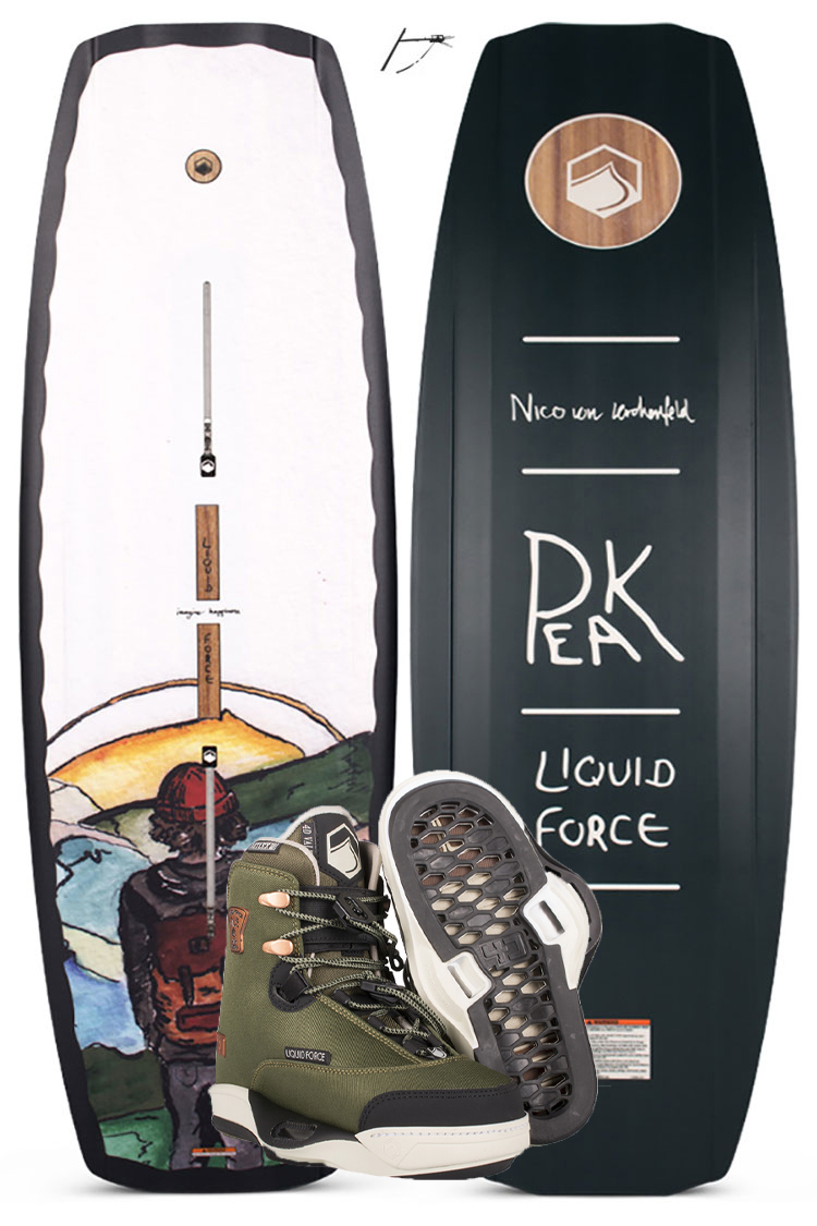 Liquid Force PEAK 142cm plus VALE 4D Wakeboardset