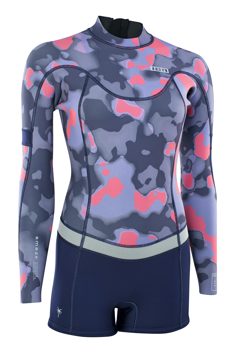 ION Wetsuit Amaze Shorty 2.0 LS Back Zip women Neoprenanzug capsulepink