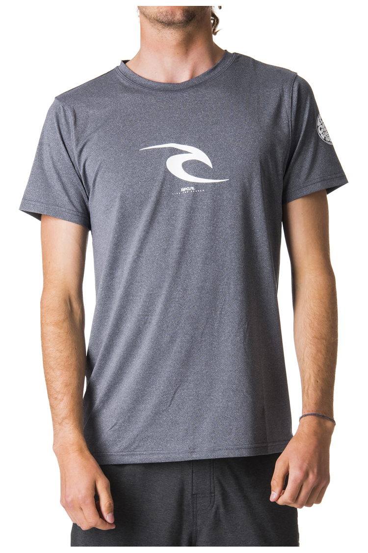 Rip Curl Icon S/SL UV Tee dark grey marle