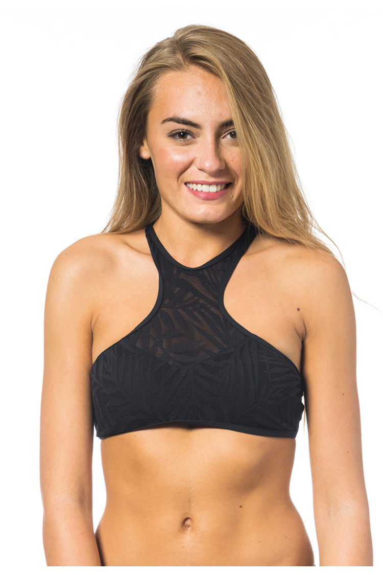 Rip Curl Las Palmas High Neck w/ Cheeky Bikini Set black