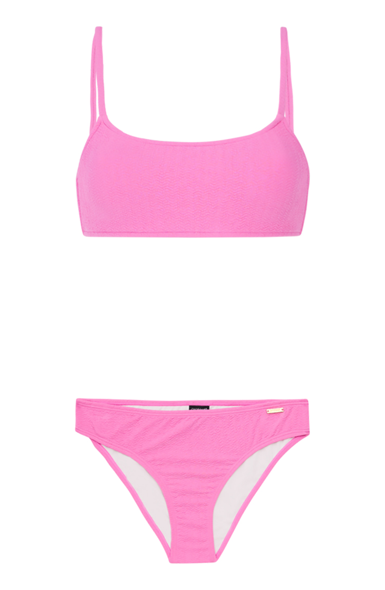 Protest Dice bandeau Bikini Smoothie Pink 2025