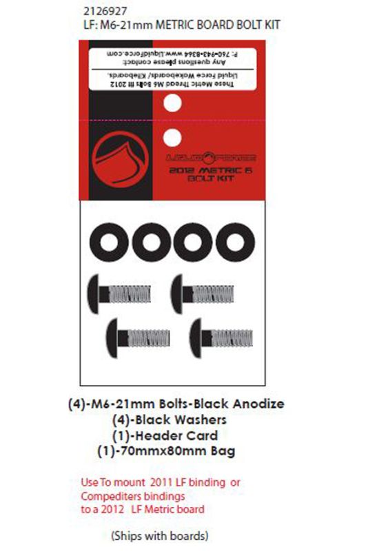 Liquid Force M6-21mm Metric Board Bolt