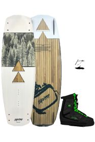 Supreme woodcore wakeboard plus CTRL Imperial close toe binding black wakeboard set