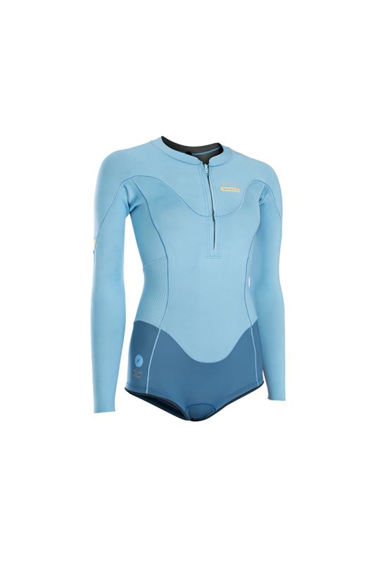 Ion Wetsuit MUSE Hot Shorty LS 1,5 FZ sky blue 2020