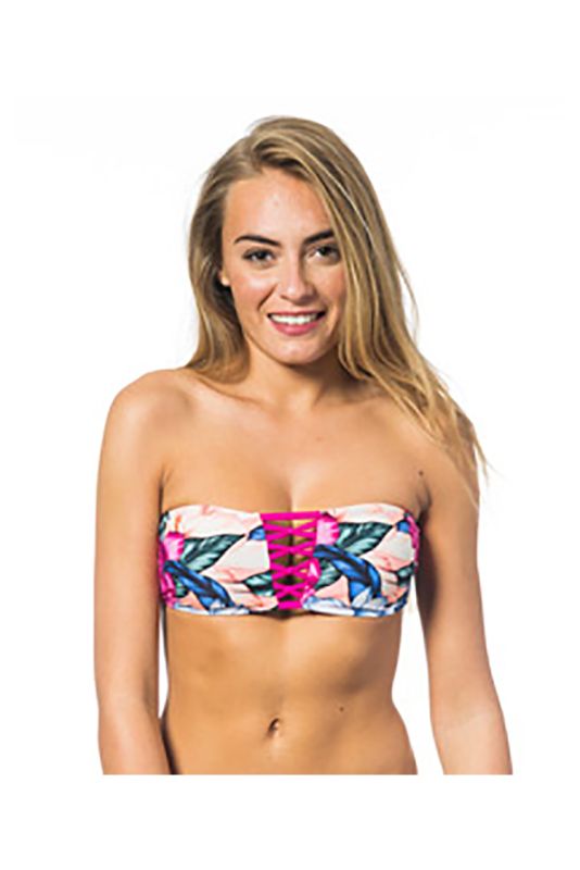 Rip Curl Pivoine Bloom Bandeau w/ Classic Pant Bikini Set souffle