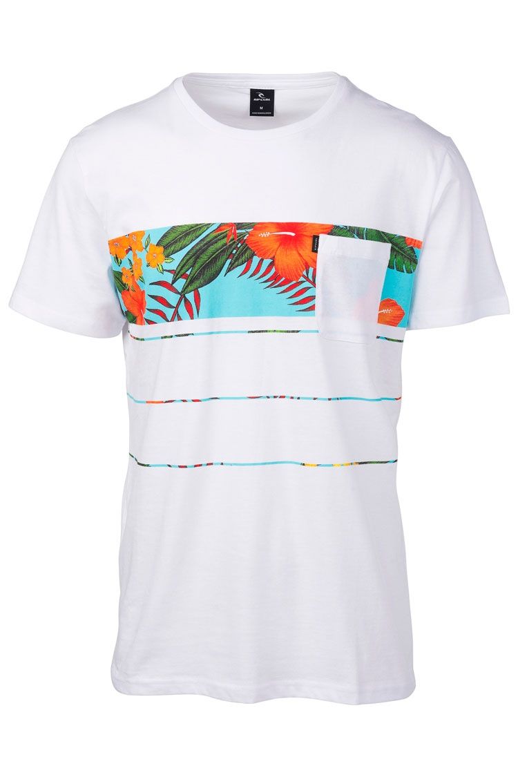 Rip Curl Squad Block Tee Optical White