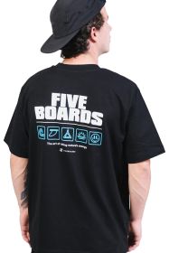 FIVEBOARDS Icon T-Shirt black 2025
