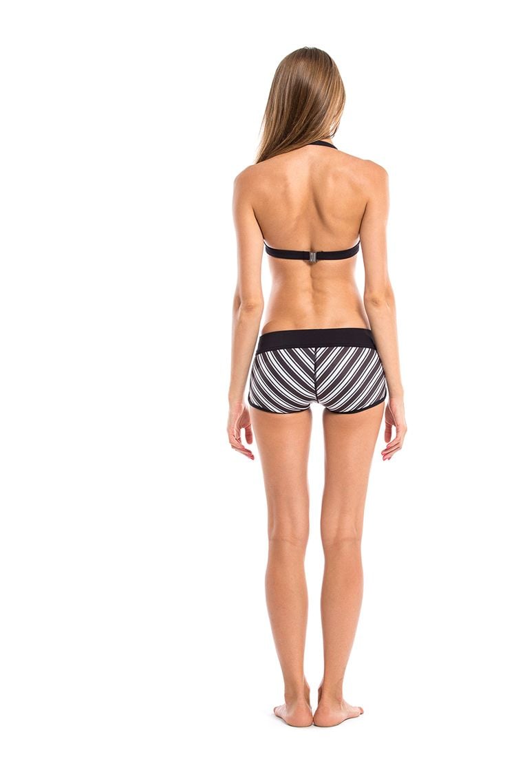 GlideSoul Bikini Shorts 0.5mm stripes print/ Black 2017