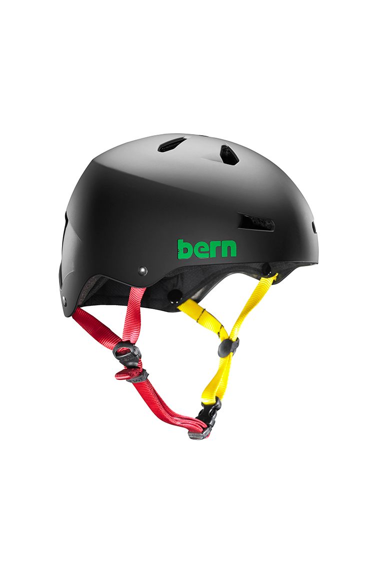 Bern Macon Wakeboard Helmet Matte Black Rasta 2017