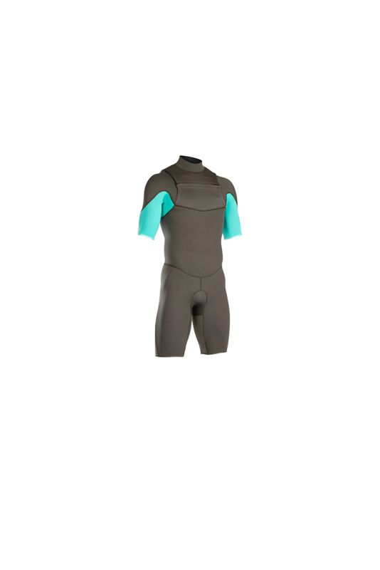 Ion Wetsuit ONYX ELEMENT Shorty SS 2/2 FZ dark olive/teal 2020