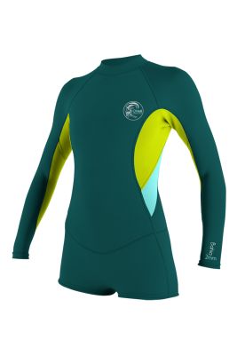 O'Neill Women Bahia L/S Short Spring Wetsuit deepteal lime seagrass 2016