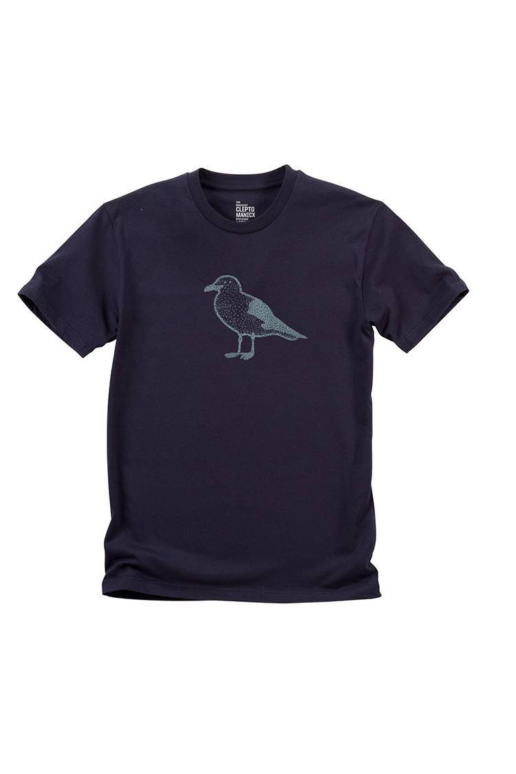 Cleptomanicx Drifter Gull T-shirt dark navy 2016