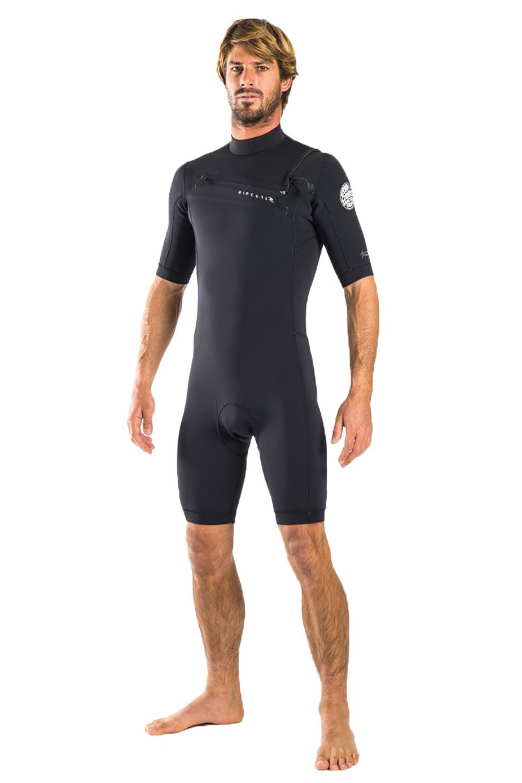 Rip Curl Aggrolite S/S C/Zip Spring Neoprenanzug black