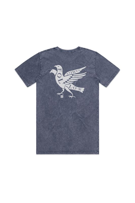 Follow WASHED MENS Tee Navy 2021