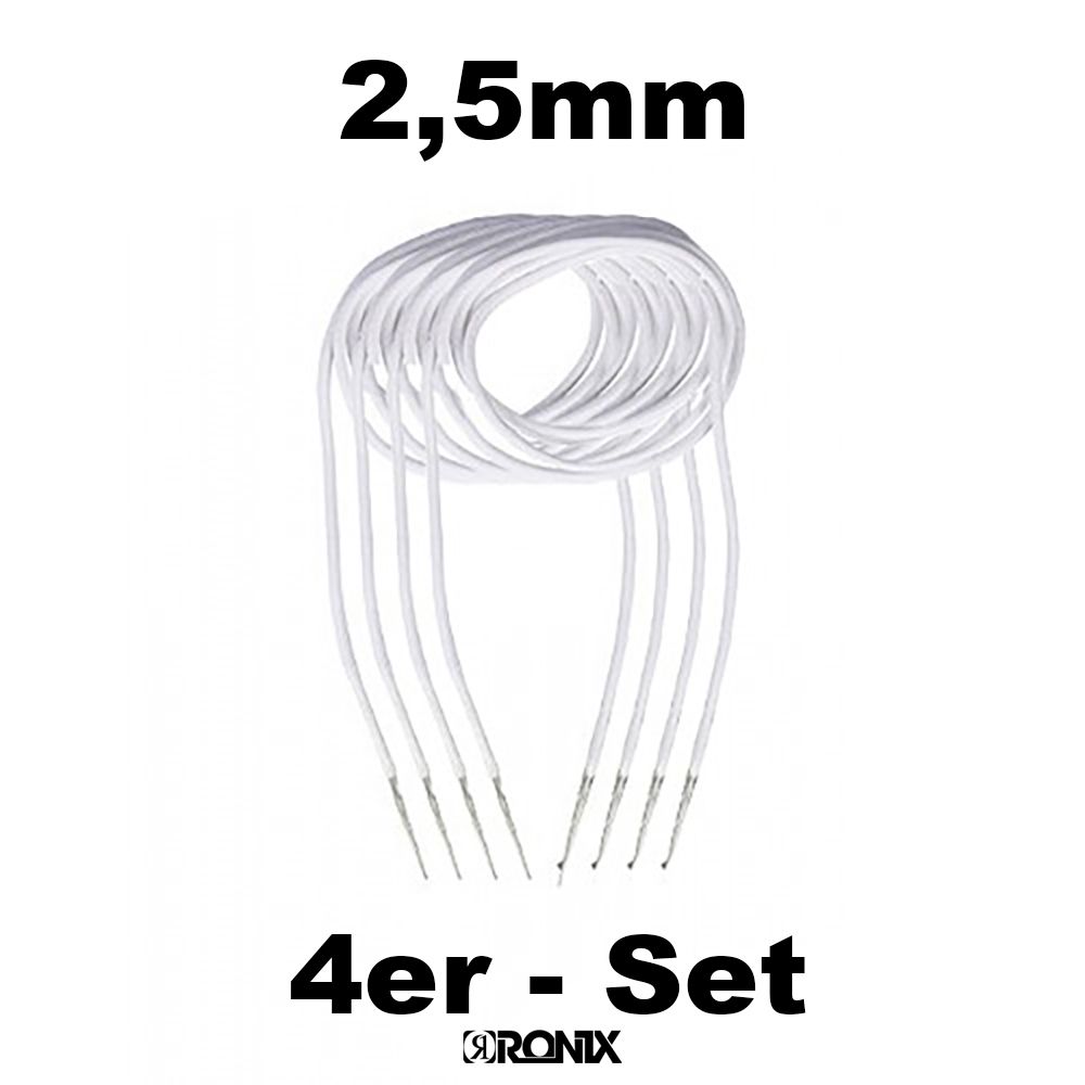 Binding Laces - 4x Set Laces - White - 2,5mm