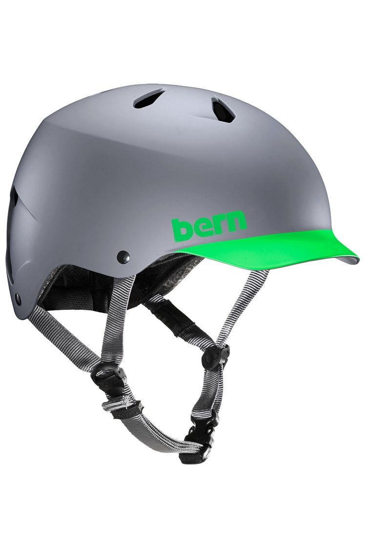 Bern Watts Wakeboard Helm Matte Grey / Neon Green 2019