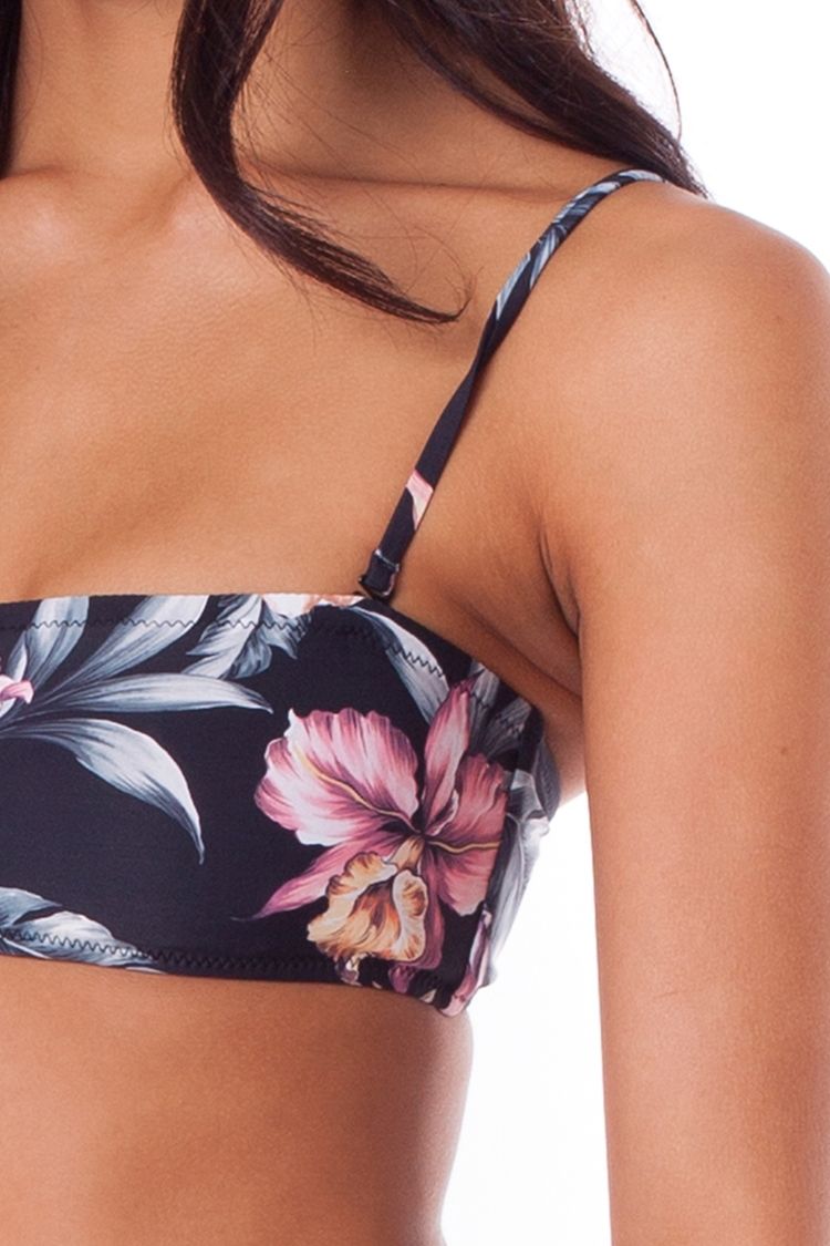 Black bandeau bikini set shop