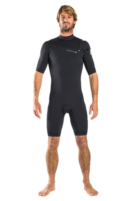 Rip Curl Aggrolite S/S C/Zip Spring Wetsuit black