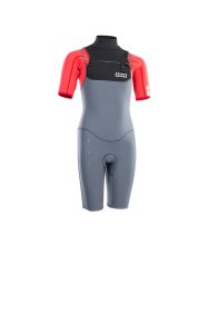 ION Wetsuit Capture 2/2 Shorty SS Front Zip junior Neoprenanzug steelblueredblack