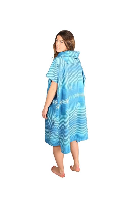 After STRIPES Poncho Pacific Blue 2019