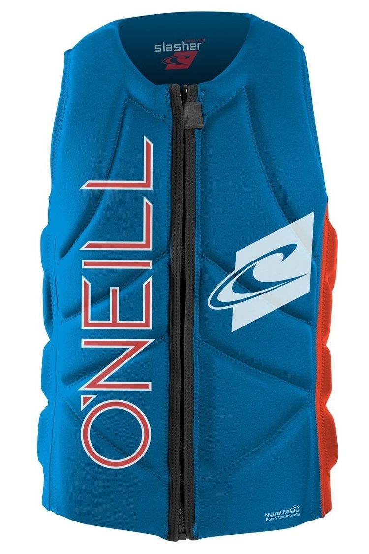 O'Neill Slasher Comp Wakeboard Weste bright blue neon red  2016