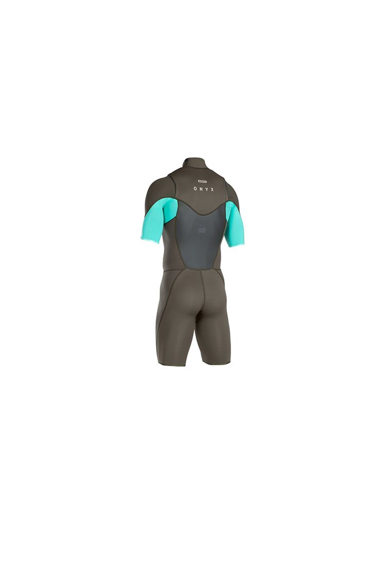 Ion Wetsuit ONYX ELEMENT Shorty SS 2/2 FZ dark olive/teal 2020