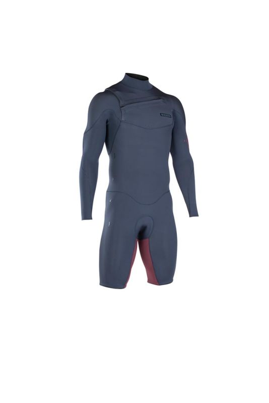 Ion Wetsuit Onyx Core Shorty LS 2/2 FZ slate blue/red 2019