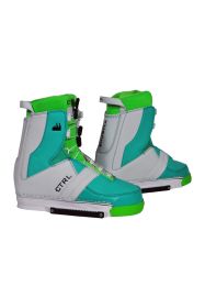 CTRL Supreme 138 grind wakeboard and CTRL Hustle binding white green