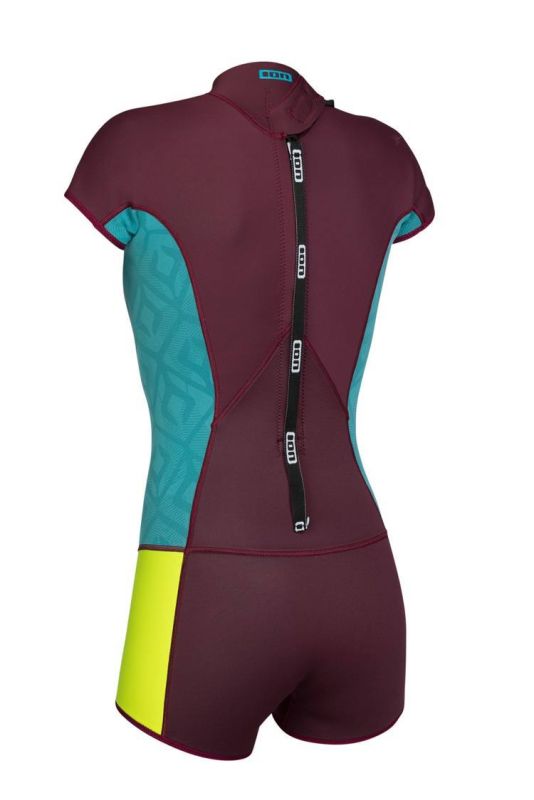 Ion Wetsuit FL Muse Shorty Backzip SS 2,5 wine lime 2016
