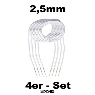 Binding Laces - 4er-Set Schnürsenkel - Weiß - 2,5mm