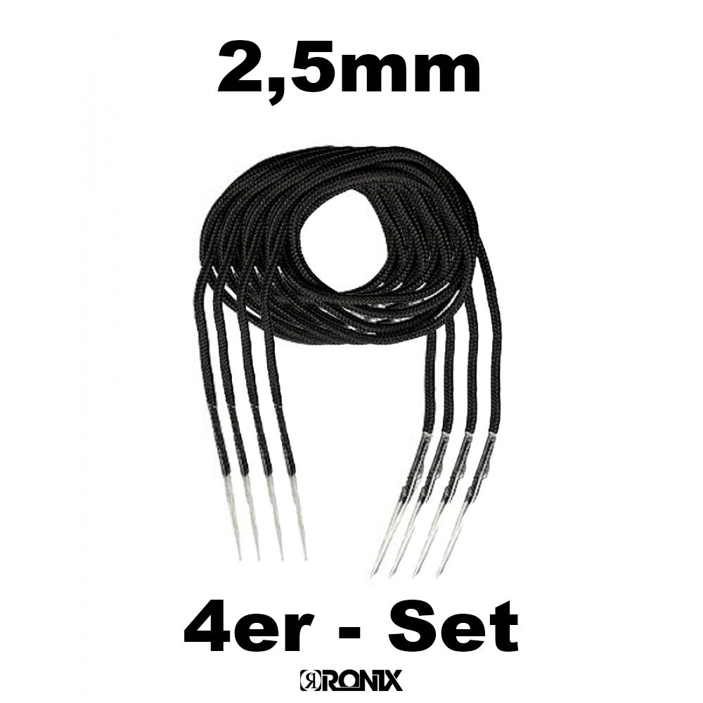 Binding Laces - 4x Set Laces - Black - 2,5mm