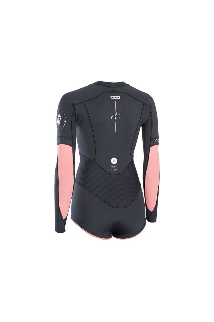 Ion Wetsuit MUSE Hot Shorty LS 1,5 FZ steel grey 2020