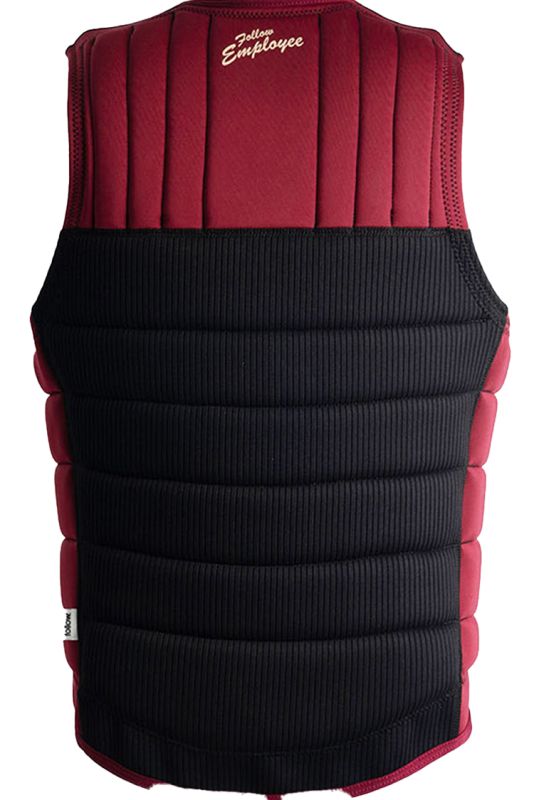 Follow Employee Of The Month Wakeboard Impact Vest Black Maroon 2024