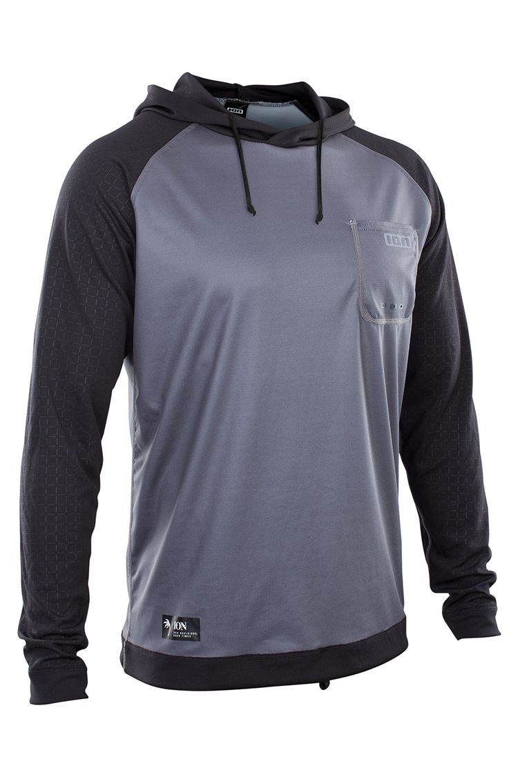 ION WETSHIRT HOOD Men LS Steel Blue/Black 2021 - Online kaufen 